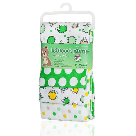 T-TOMI Látkové pleny, green hedgehogs / zelení ježci