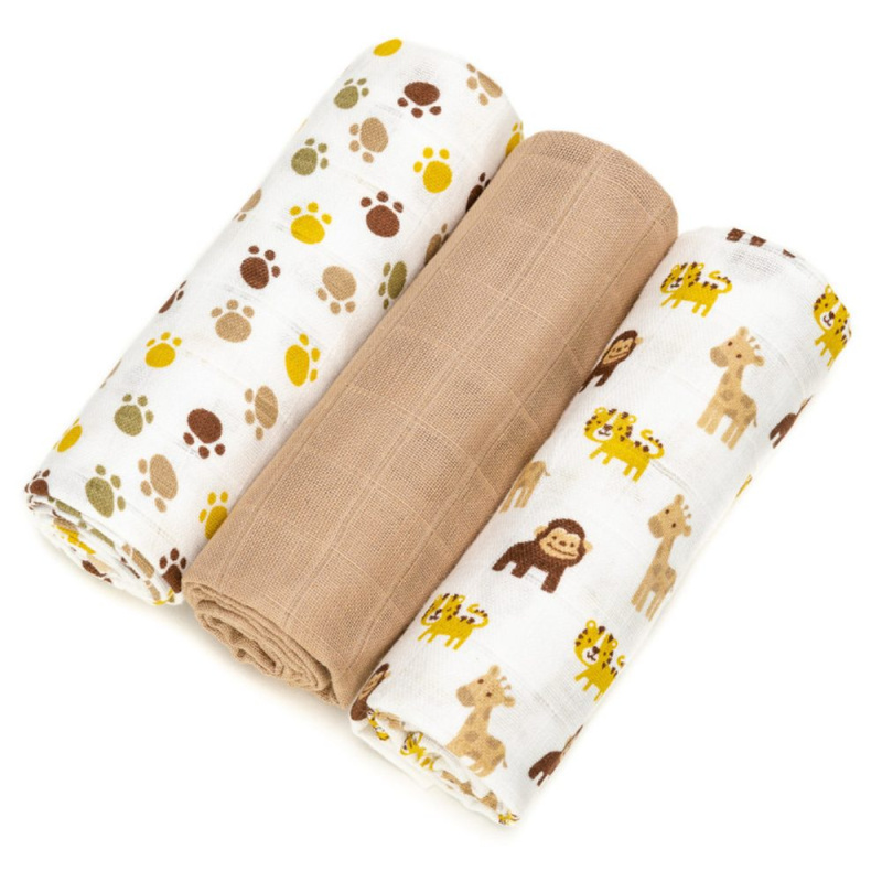 T-TOMI TETRA pleny TOP KVALITA, s potiskem, 70x70, monkies / opice
