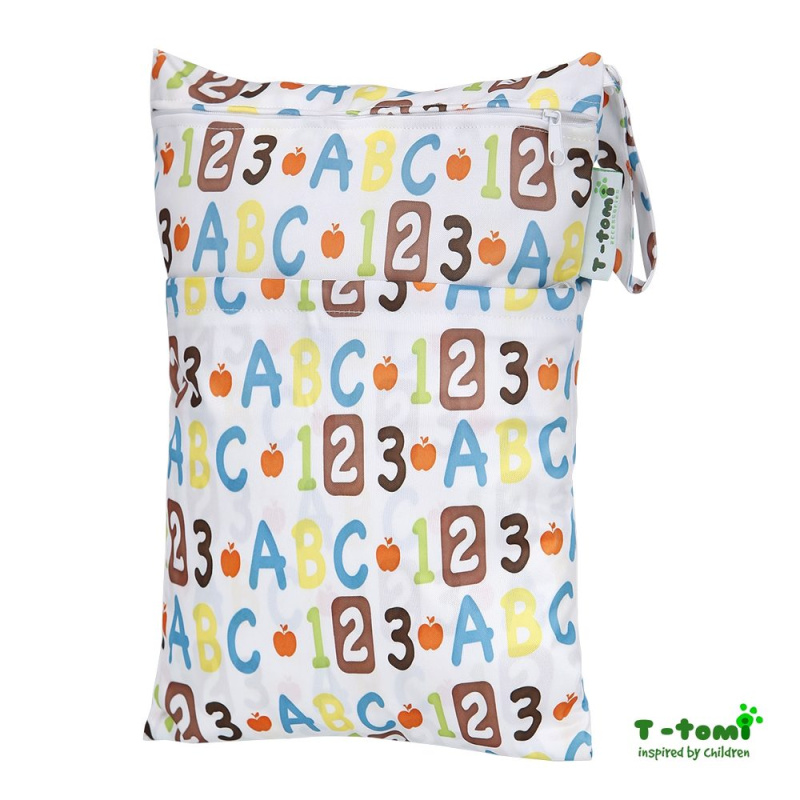 T-TOMI Nepromokavý sáček, alphabet / abeceda