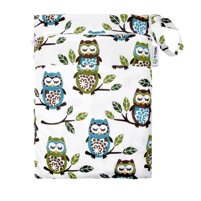 T-TOMI Nepromokavý sáček, white owl / bílá sova