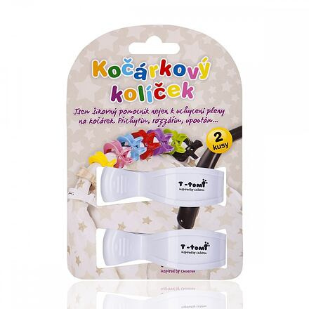 T-TOMI Kočárkový kolíček, white / bílá