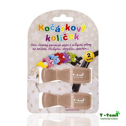 T-TOMI Kočárkový kolíček, beige / béžová