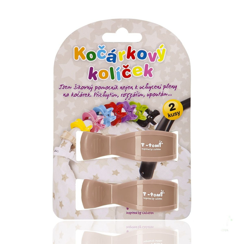 T-TOMI Kočárkový kolíček, beige / béžová