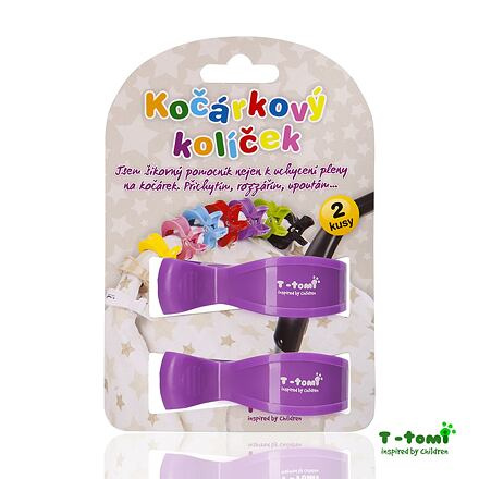 T-TOMI Kočárkový kolíček, lilac / fialová