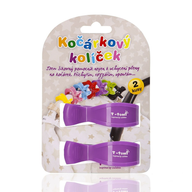 T-TOMI Kočárkový kolíček, lilac / fialová