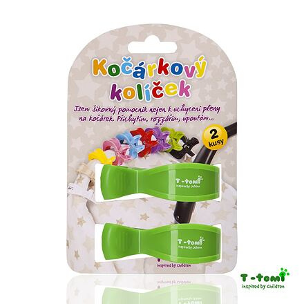 T-TOMI Kočárkový kolíček, green / zelená