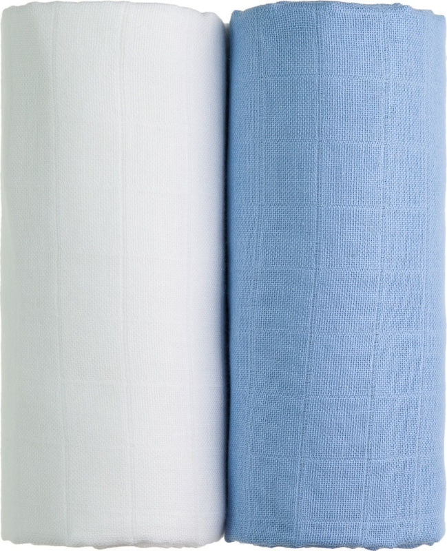 T-TOMI Látkové TETRA osušky, white + blue / bílá + modrá