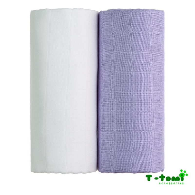T-TOMI TETRA osušky EXCLUSIVE COLLECTION, white + lilac / bílá + fialová