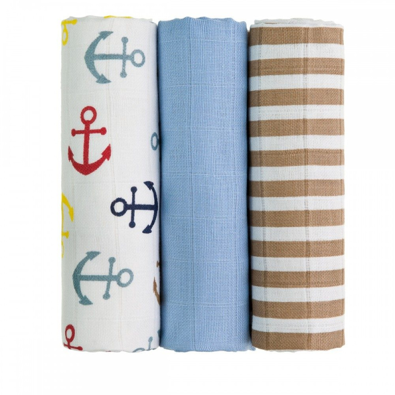 T-TOMI TETRA pleny TOP KVALITA, s potiskem, 70x70, anchors / kotvy