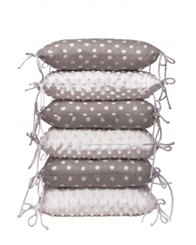 T-TOMI Polštářkový mantinel, grey/dots