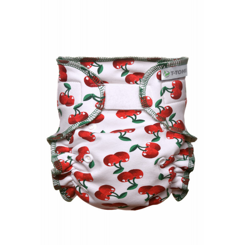 T-TOMI Kalhotková plena - přebalovací set suchý zip, cherries