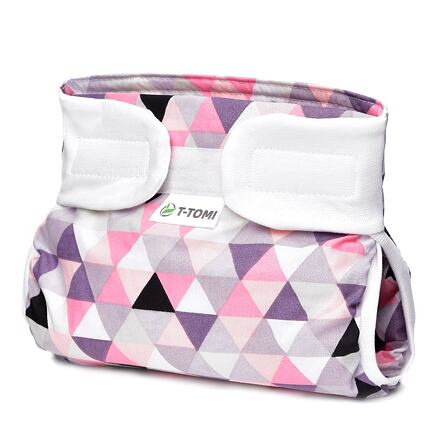 T-tomi Ortopedické abdukční kalhotky - suchý zip, pink triangles