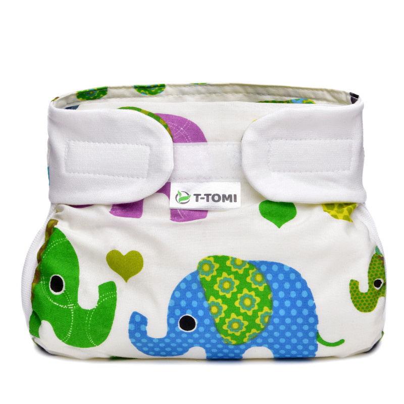 T-tomi Ortopedické abdukční kalhotky - suchý zip, green elephants