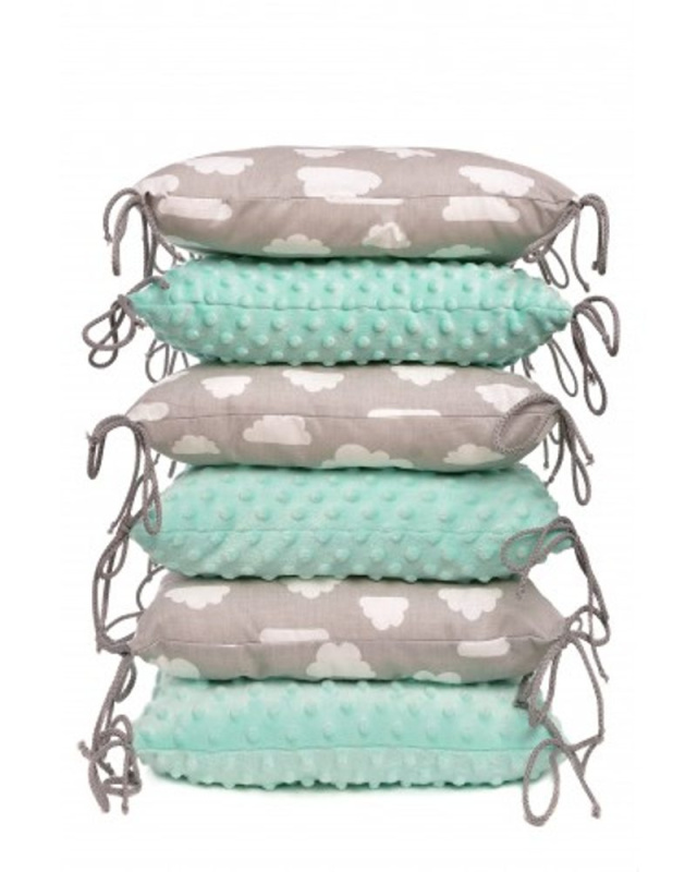 T-TOMI Polštářkový mantinel, grey/white clouds