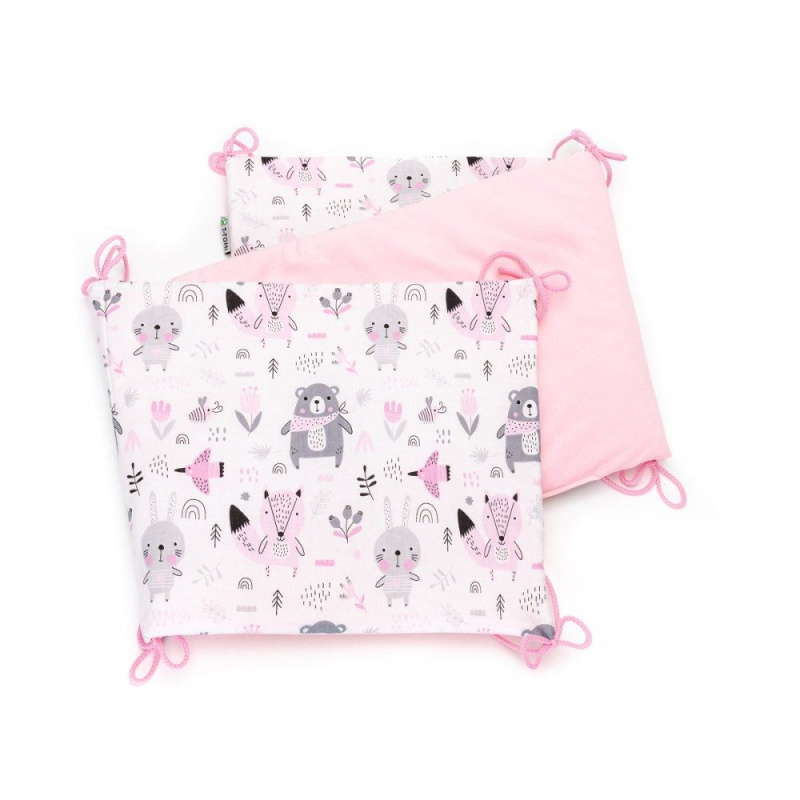 T-TOMI Skládaný mantinel VELVET, pink bears