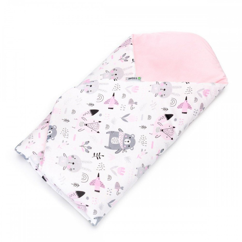 T-TOMI Rychlozavinovačka VELVET, pink bears