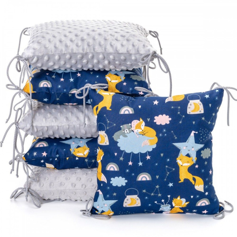 T-TOMI Polštářkový mantinel Night foxes, 6ks