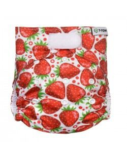 T-TOMI Kalhotková plena AIO - přebalovací set suchý zip, strawberries