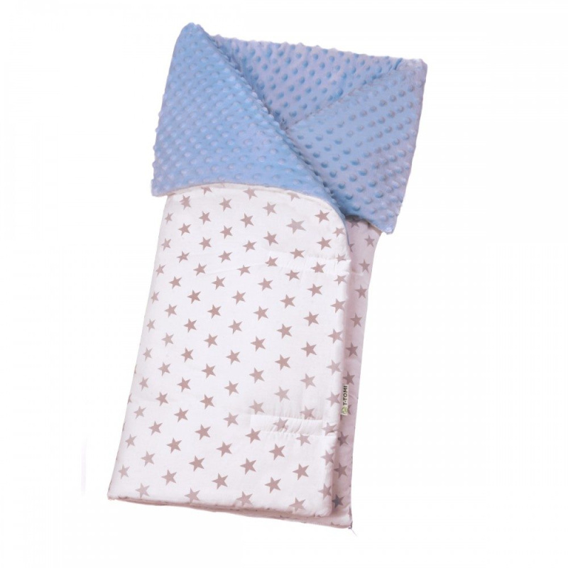 T-Tomi Dětský fusak 80 x 100cm  2019 - WHITE / GREY STARS