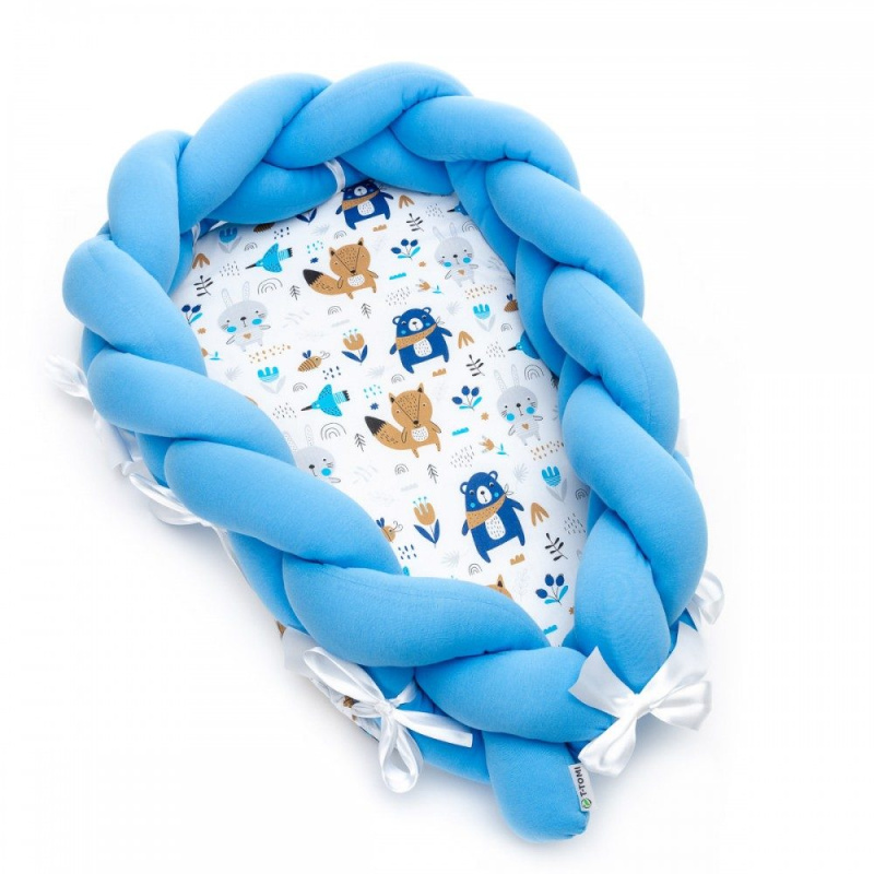 T-Tomi Pletené hnízdečko 2v1 blue bears