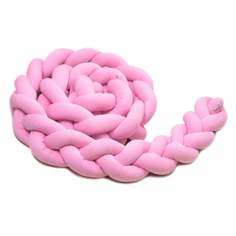 T-TOMI Pletený mantinel 360 cm Pink, 1 ks