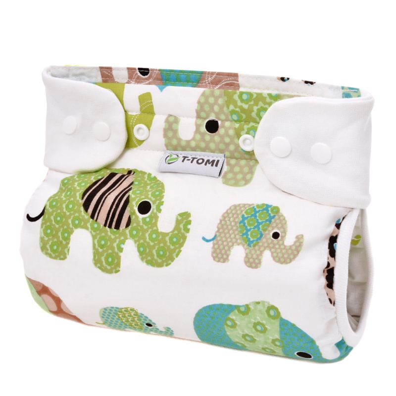 T-TOMI Ortopedické abdukční kalhotky - patentky, green elephants (3-6kg)