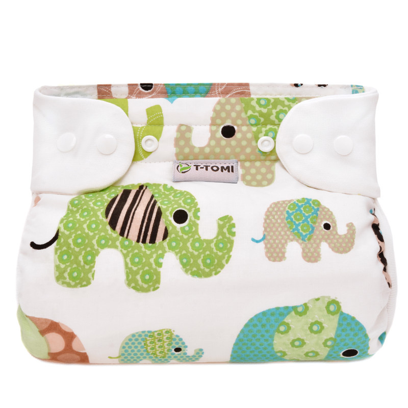 T-TOMI Ortopedické abdukční kalhotky - patentky, green elephants (5-9kg)