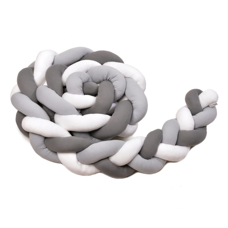 T-tomi Pletený mantinel 220 cm White + Grey + Anthracite