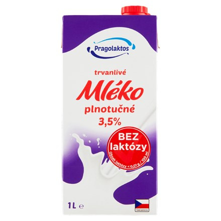 Pragolaktos Trvanlivé plnotučné mléko bez laktózy 3,5%
