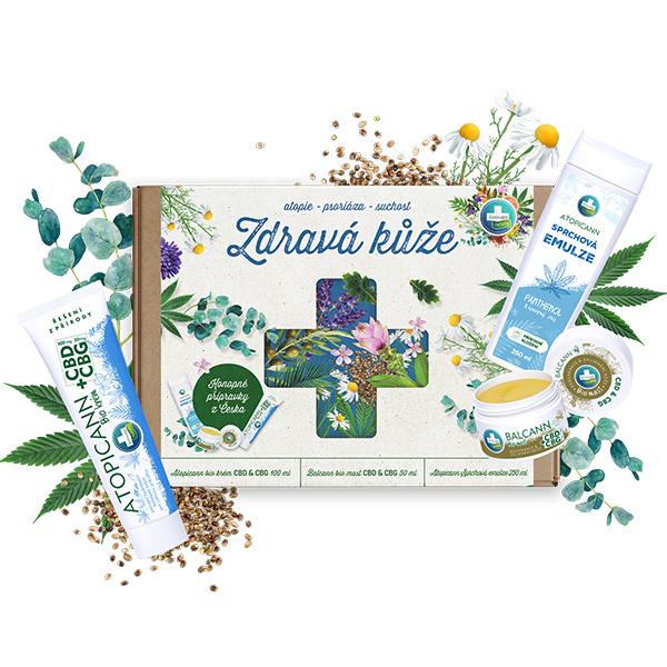 Dárková sada přírodní kosmetiky z konopí - ZDRAVÁ KŮŽE