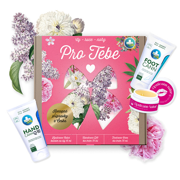 Dárková sada přírodní kosmetiky z konopí PRO ŽENU