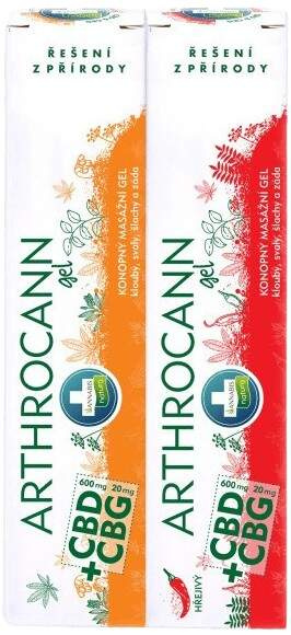 Annabis Arthrocann CBD gel+hřejivý CBD gel 2x75ml