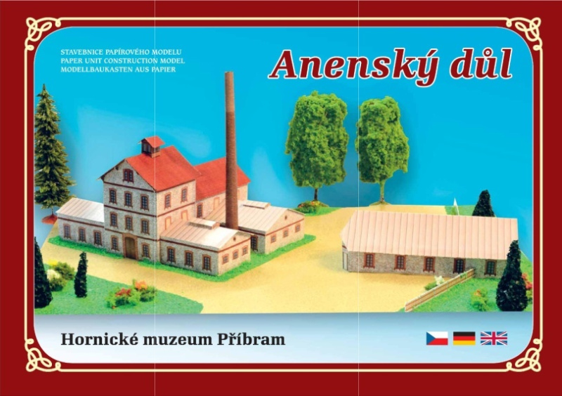 Anenský důl - Hornické muzeum Příbram - Stavebnice papírového modelu Ivan Zadražil