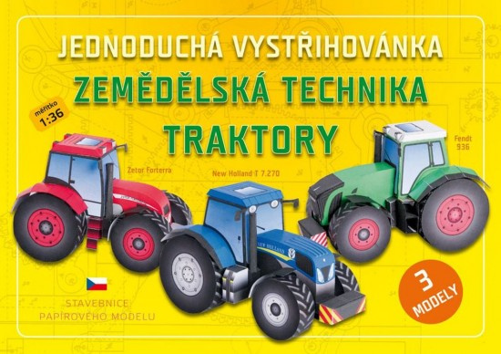 Zemědělská technika Traktory - Jednoduchá vystřihovánka Ivan Zadražil