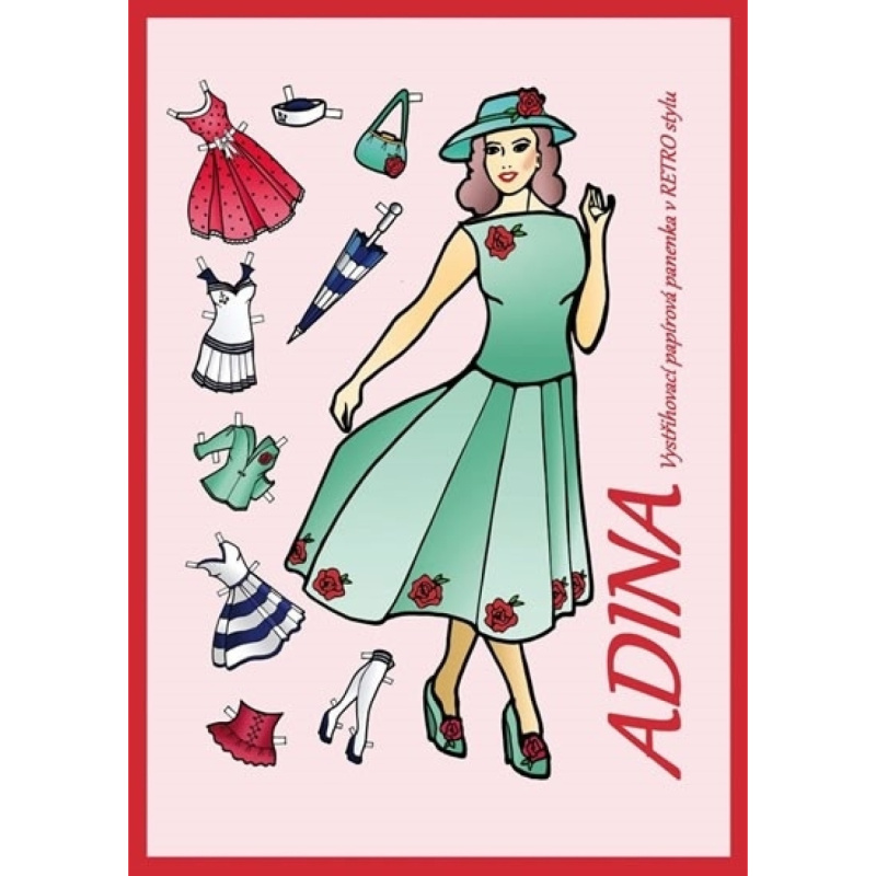 Sběratelská vystřihovánka a omalovánka adina, zadražil ivan