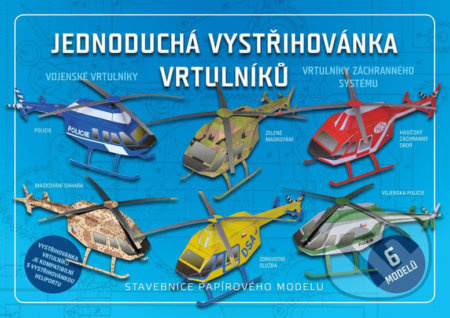 Jednoduchá vystřihovánka vrtulníků (Stavebnice papírového modelu)