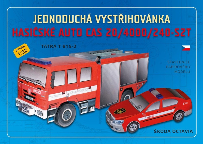 Hasičské auto CAS 20/4000/240-S2T - Jednoduchá vystřihovánka Ivan Zadražil