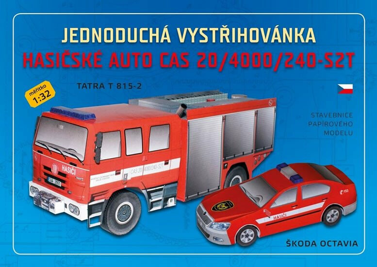 Hasičské auto CAS 20/4000/240-S2T - Jednoduchá vystřihovánka Ivan Zadražil