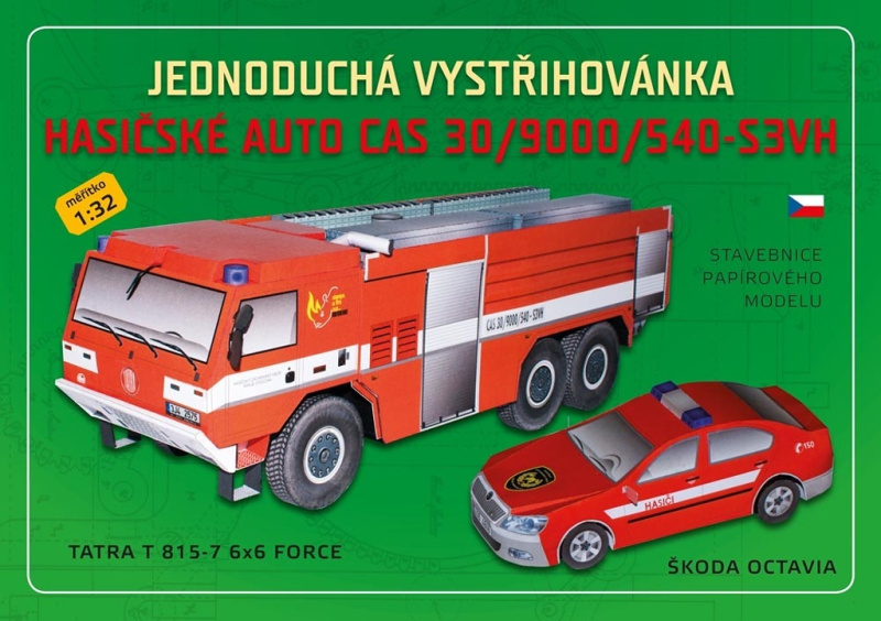 Hasičské auto CAS 30/9000/540-S3VH - Jednoduchá vystřihovánka Ivan Zadražil