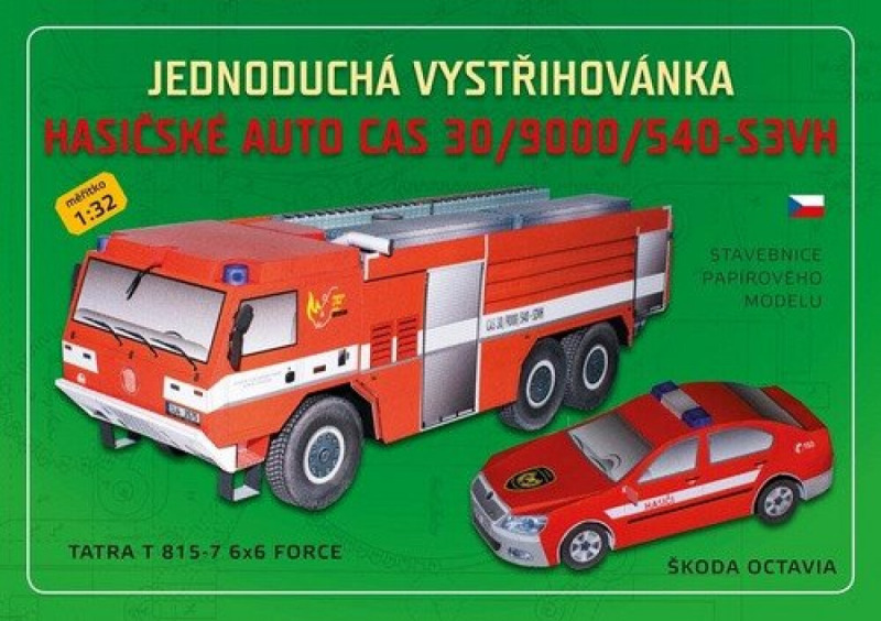 Hasičské auto CAS 30/9000/540-S3VH - Jednoduchá vystřihovánka Ivan Zadražil