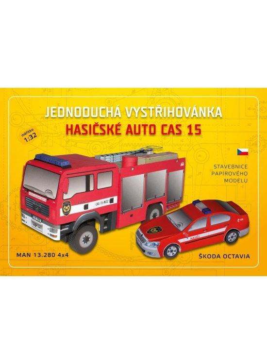 Hasičské auto CAS 15 - Jednoduchá vystřihovánka Ivan Zadražil