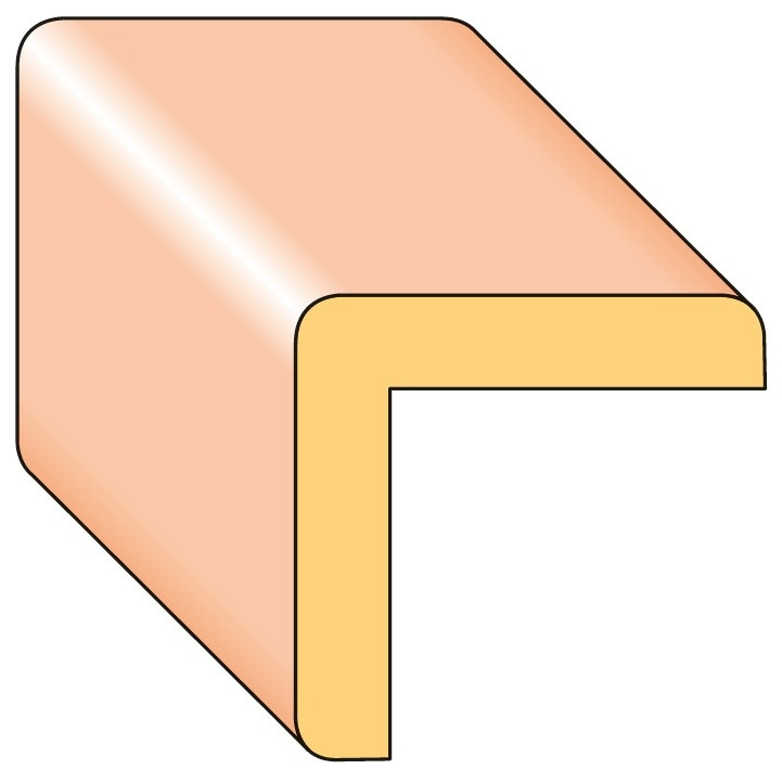 Lišta rohová R5 smrk nastavený 25×25×2000 mm, 25 ks/bal.