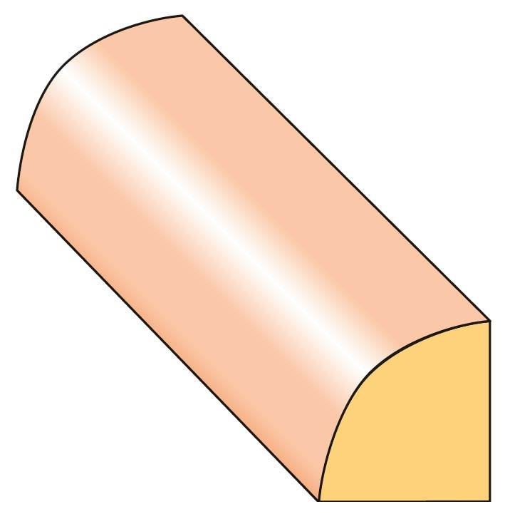 Lišta stropní S2 smrk nastavený 13×14×2000 mm, 25 ks/bal