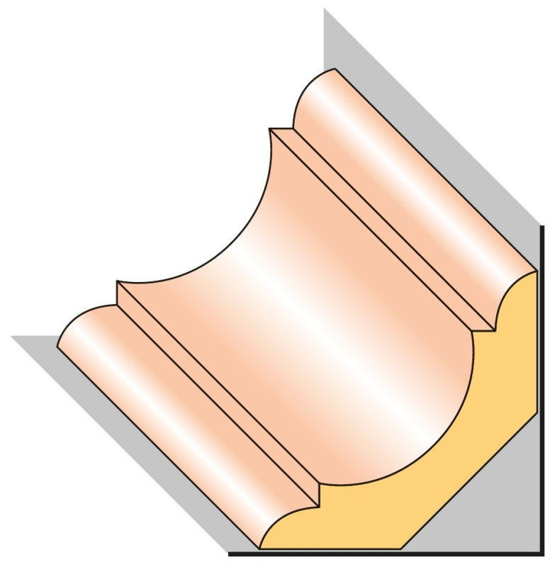 Lišta stropní S4 smrk nastavený 29×29×2000mm, 25 ks/bal