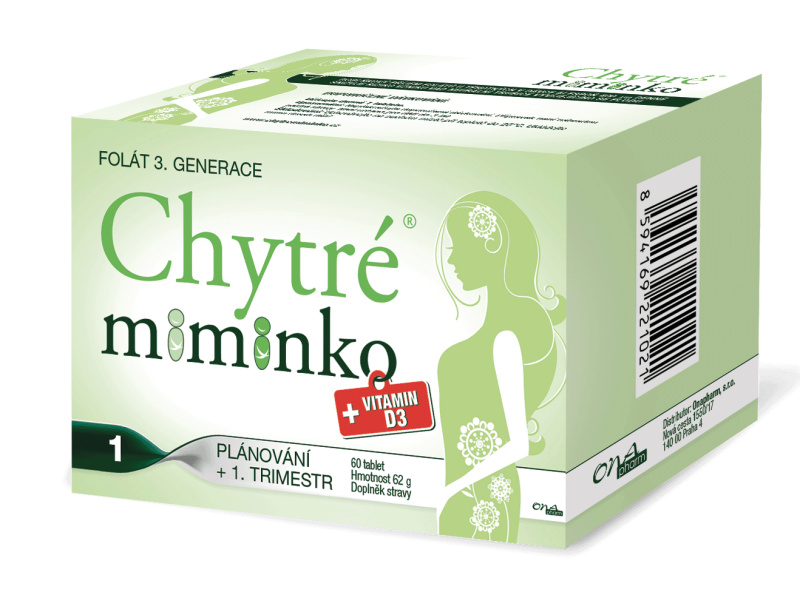 ONAPHARM Chytré miminko 1 methylfolát + vitamin D3 60 tablet