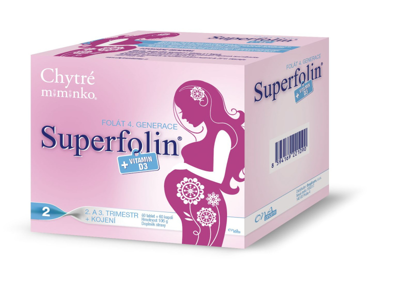 Chytré miminko superfolin 2 MAMA tbl.60+cps.60
