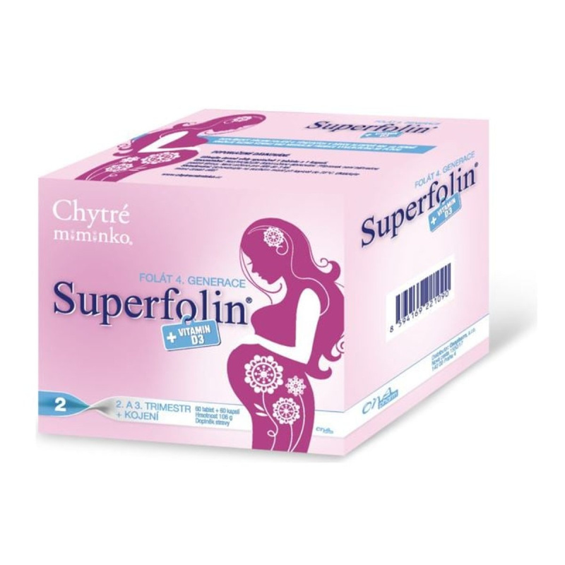 Chytré miminko superfolin 2 MAMA tbl.60+cps.60