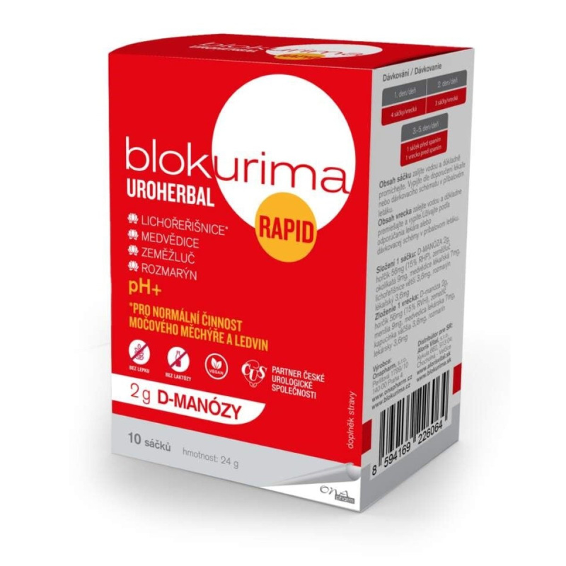 Blokurima Uroherbal Rapid 2g D-manózy sáč. 10x2.3g