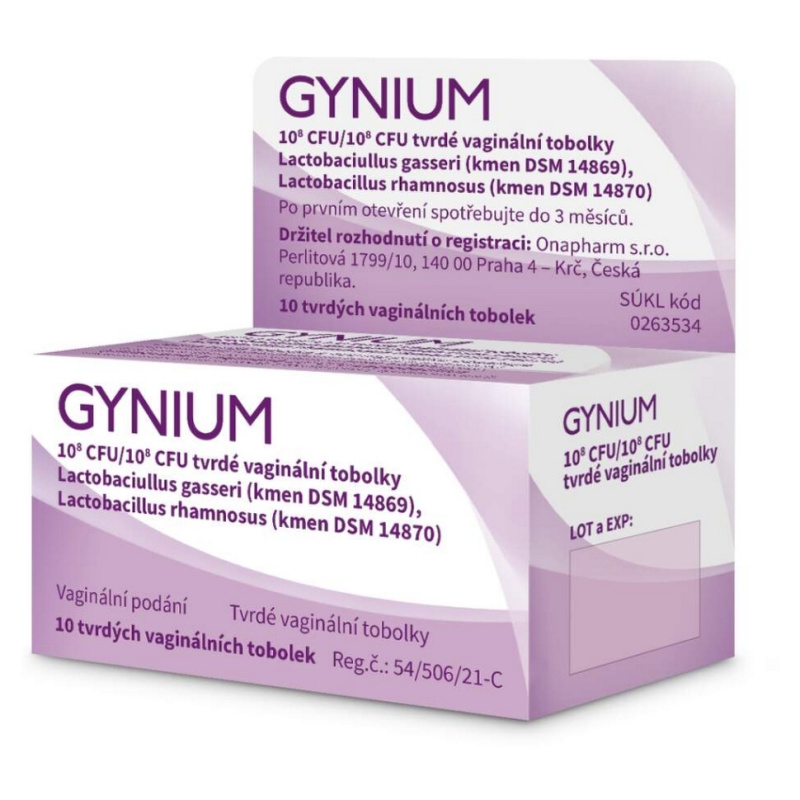 GYNIUM 108 CFU/108 CFU tvrdé vaginální tobolky 10 kusů