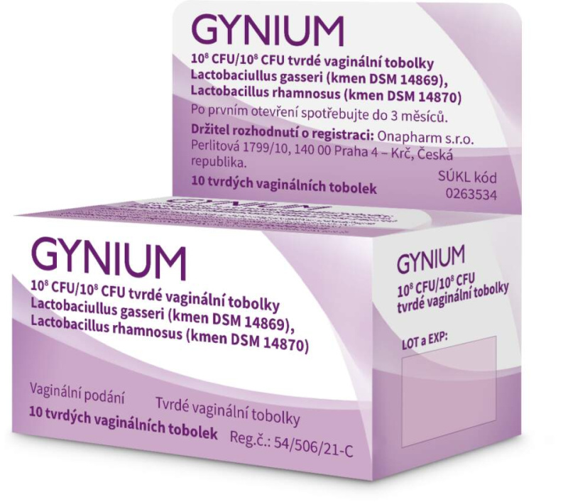 GYNIUM 108 CFU/108 CFU tvrdé vaginální tobolky 10 kusů